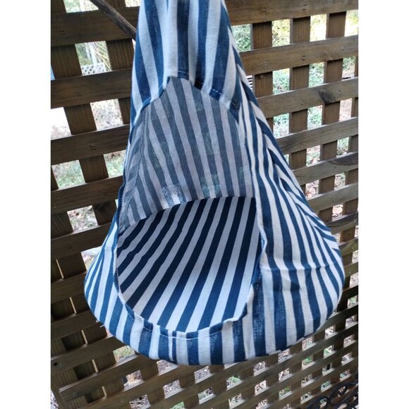 Small Cat Hammock Hanging Bed Blue White Striped - Picture 4 of 13